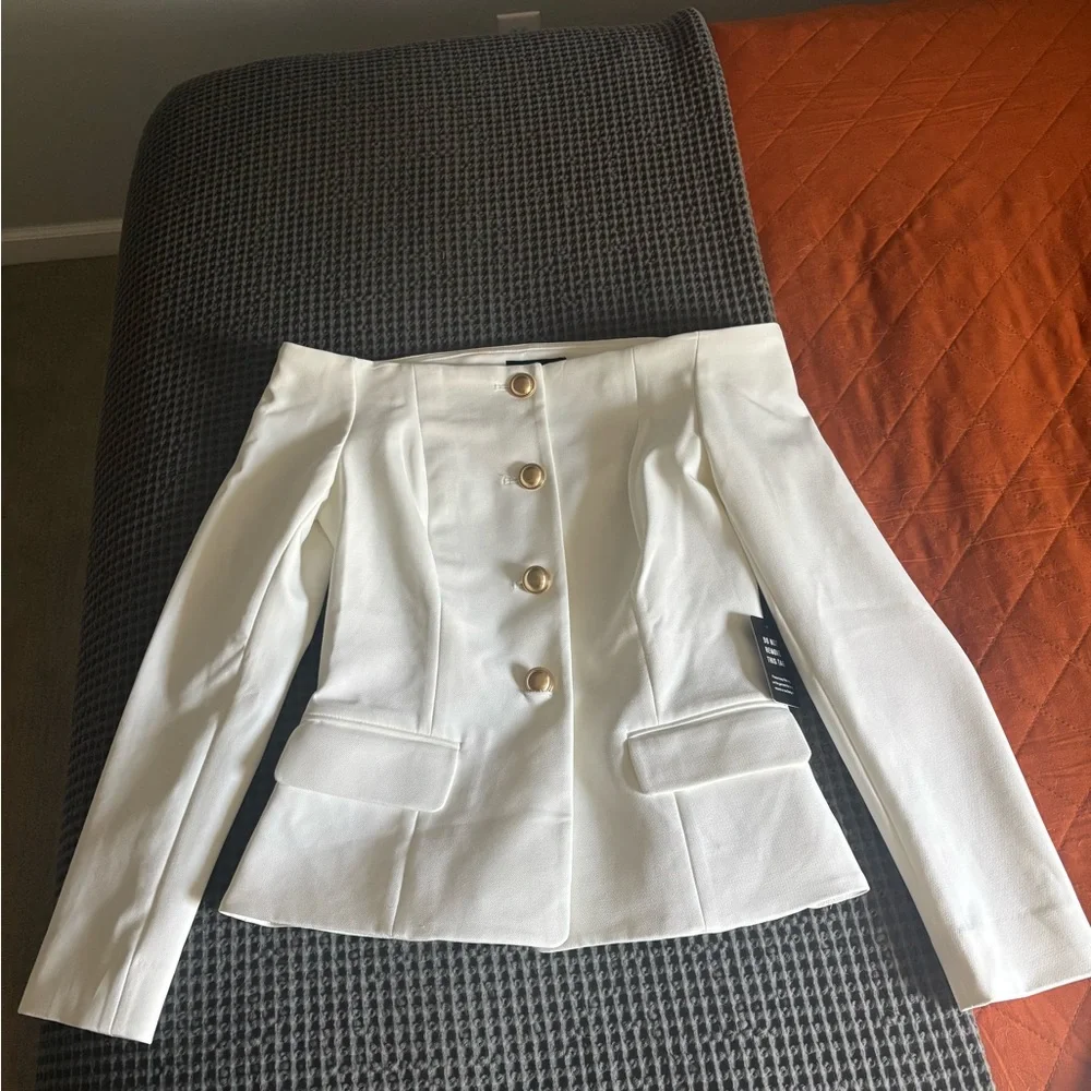 Express White Blazer with Gold Buttons - Picture 1 of 4